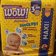 Подгузники WoW pannolini baby super dry размер 4 maxi (8-16 kg) 18 шт