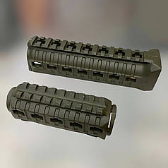 Цівка на АК 47/74 DLG TACTICAL (DLG-099-green) полімерне, колір Олива, 2 планки picatinny з кріпленням M-LOK