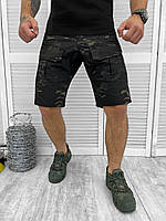 Черные тактические летние шорты мультикам, Военные камуфляжные шорты карго multicam