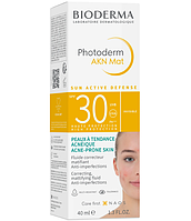 Сонцезахисний флюїд для обличчя Bioderma Photoderm Akn Mat Spf 30 Matifying Sun Fluid, 40 мл