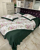 Постельный комплект евро сатиновый с одеялом/Комплект постельного белья