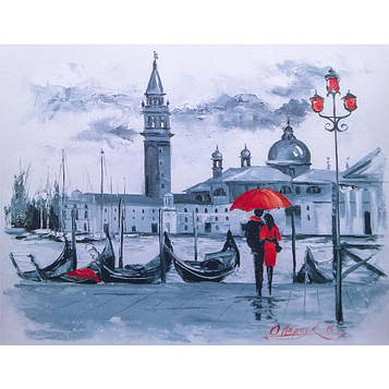 Алмазна мозаїка на підрамнику картина стразами 40х50 см DIY Венеція (SGLE 72167)