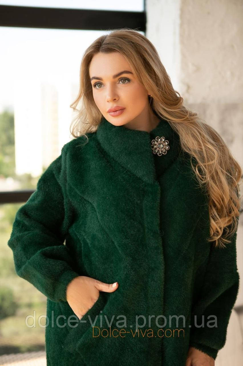 Жіноче пальто із вовни Альпаки р.50-60
