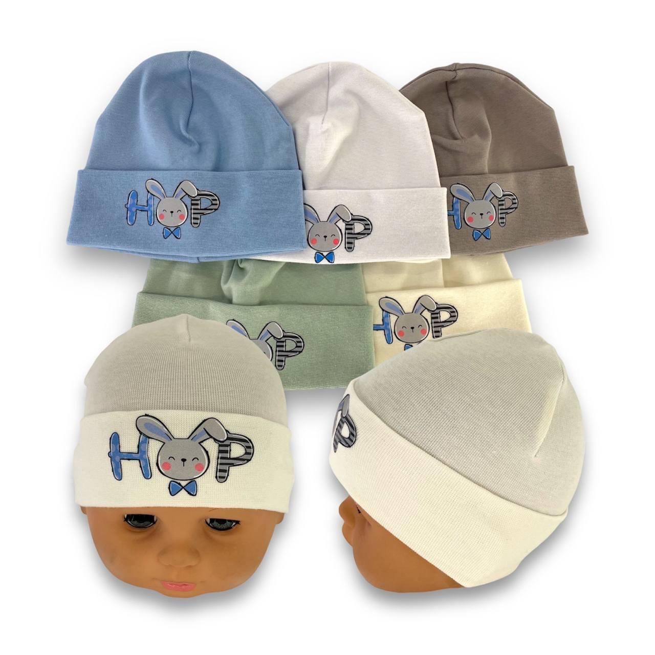 ОПТ Тонка шапка трикотажна для хлопчика, р. 36-38 (5 шт./набір), фото 1