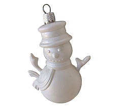 Пластмасова іграшка на ялинку "Сніговичок" 8,5*6,5 см.