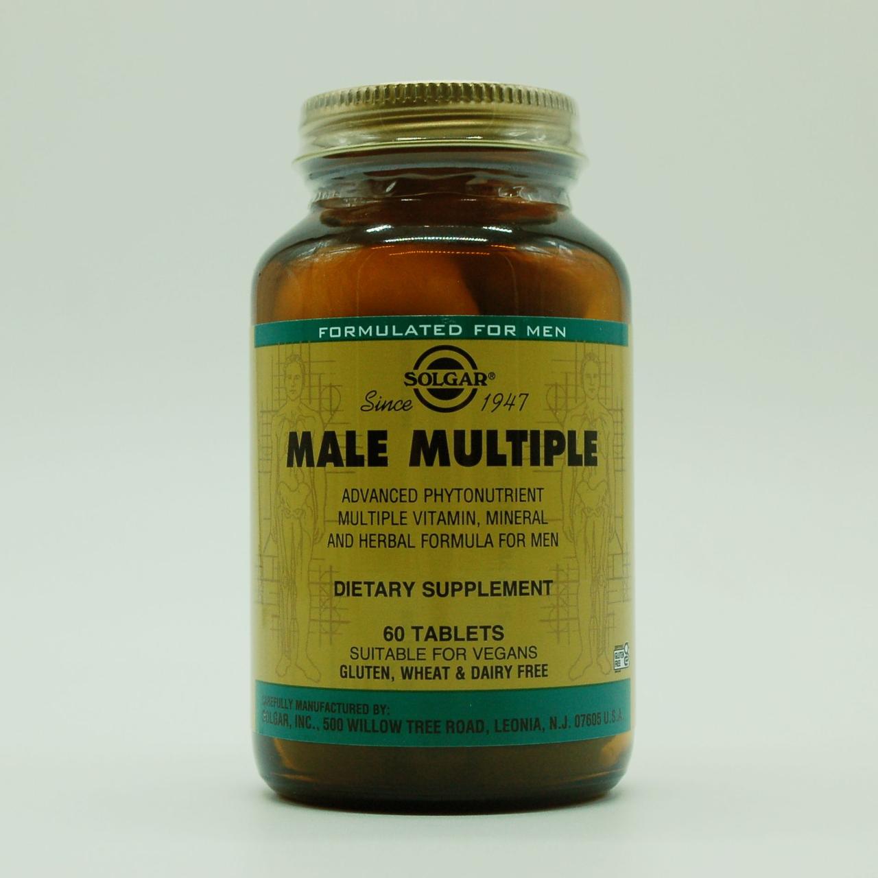 Вітаміни для чоловіків, Male Multiple, Solgar, 60 таблеток