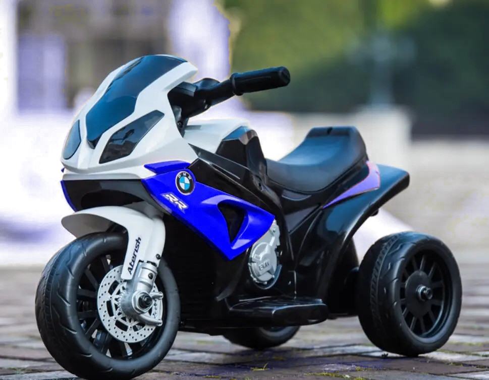 Дитячий електро мотоцикл BMW (біло-синій колір), фото 1