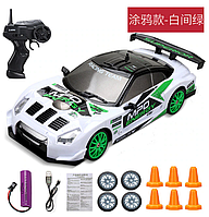 Машинка для дрифту Nissan GT-R На радіокеруванні 2.4 ГГц 18 см Дрифт машина 1:24