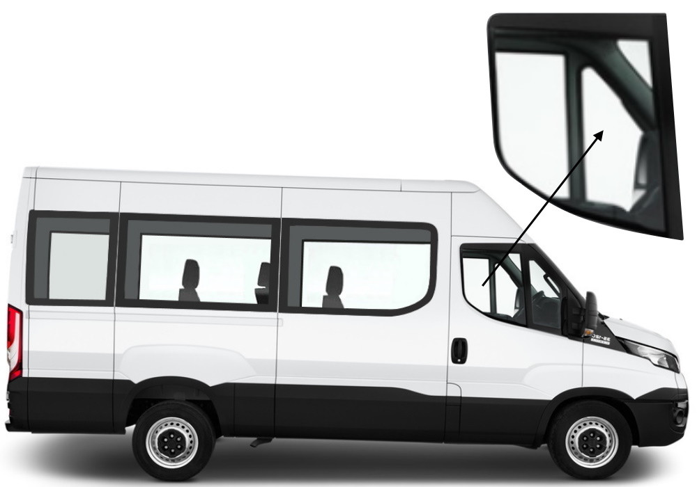 Бічне скло Iveco Daily 2014-2023 передніх дверей праве