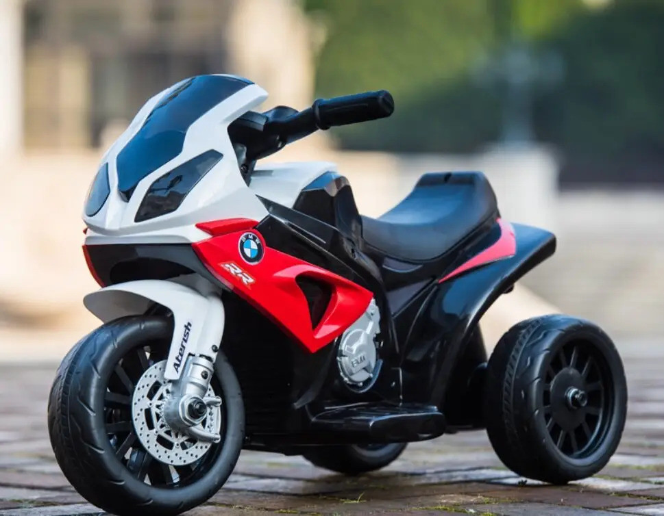 Дитячий електро мотоцикл BMW (червоно-білий колір), фото 1