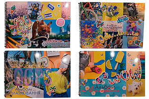 Альбом для малювання 50арк спіраль Рюкзачок 160г/м2 мікс (8)
