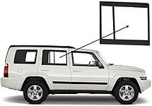 Бічне скло Jeep Commander 2005-2010 задніх дверей праве