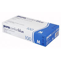 Перчатки нитрил PURA COMFORT BLUE (СИНІЙ) M 100ШТ\УП