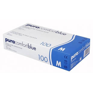 Рукавички нітрил PURA COMFORT BLUE (СИНIЙ) M 100ШТ/УП