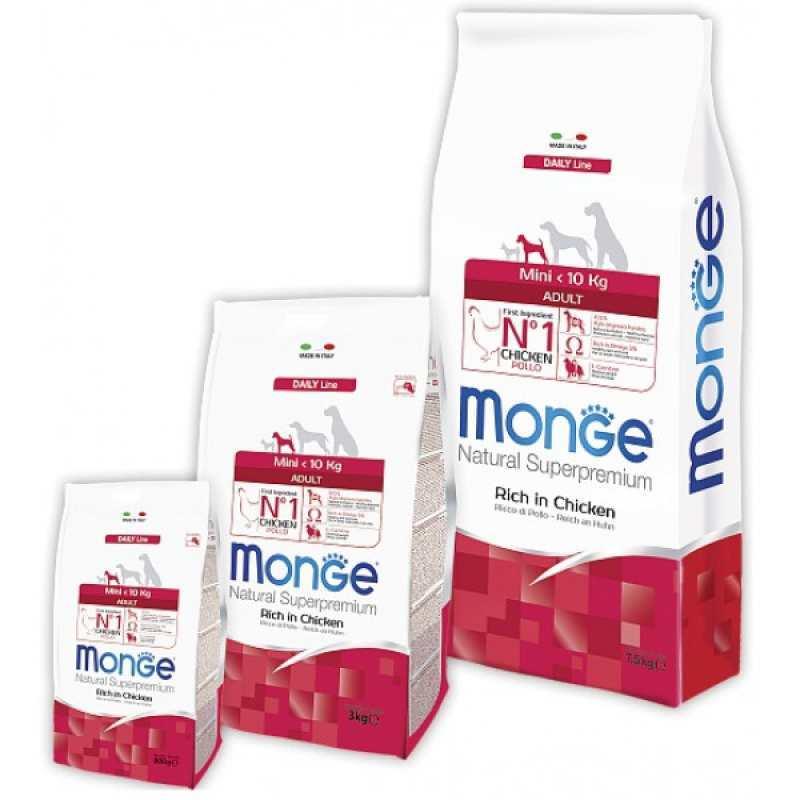 Monge Natural Superpremium Mini Adult Сухий корм з куркою для дорослих собак маленьких порід 3кг