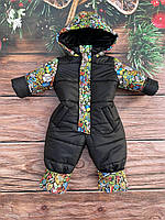 Зимний детский сплошной комбинезон "Крохотуля" для деток на 1-6 года. Украинские мотивы