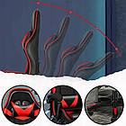 Крісло геймерське PLAYER з підставкою для ніг та масажем Red/Black, регульована висота, пластикові колеса, фото 10