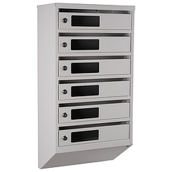 Поштові скриньки в під'їзд ЯПС сірі (зі скляним віконцем)