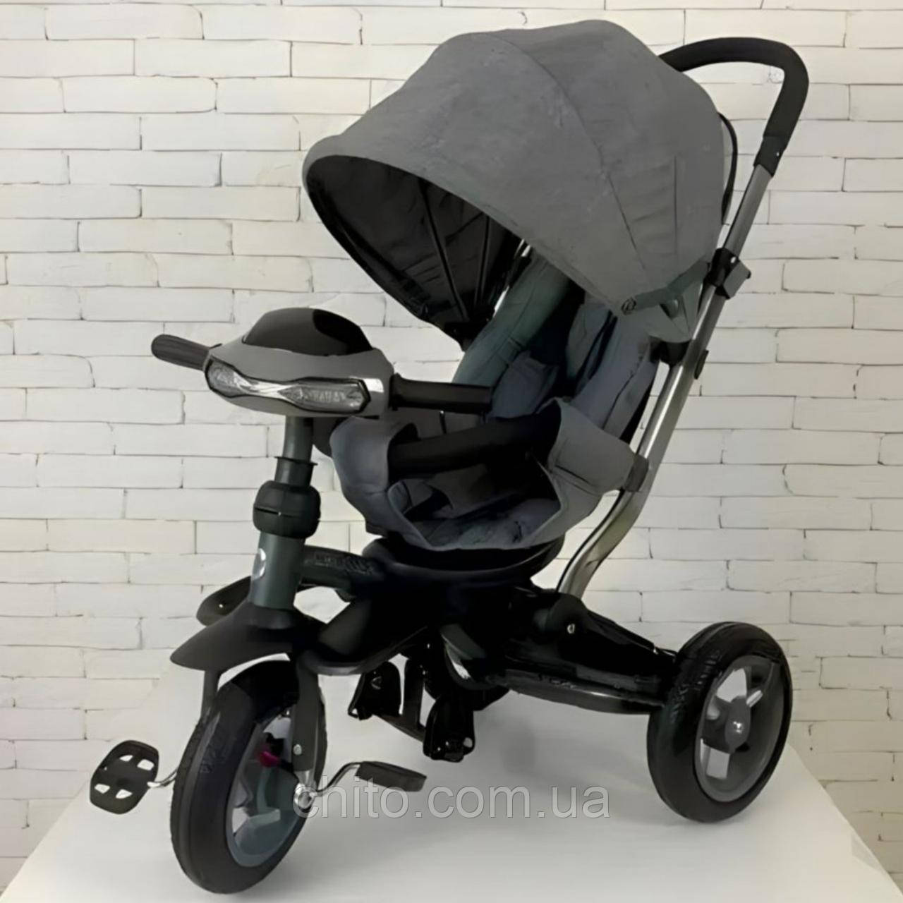 Велосипед триколісний Crosser T-350ECO NEW Темно-сірий