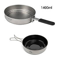 Сковорідки титанові Lixada 1200 ml + Widesea 700 ml з антипригарним покриттям