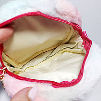 Сумочка- рюкзак мехова дитяча довга регульована ручка, фото 5