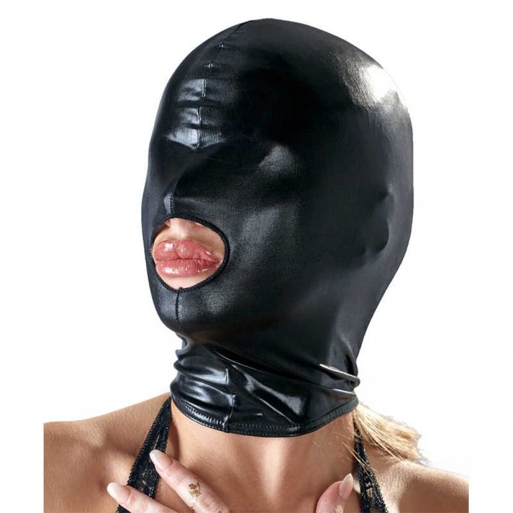 Маска на голову БДСМ з отвором для рота Bad Kitty Mask, фото 1