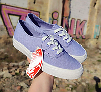 VANS Authentic Light BLUE кеды криперы светло синие на белой подошве текстиль унисекс кроссовки EUR 40 - (25.5 cm)