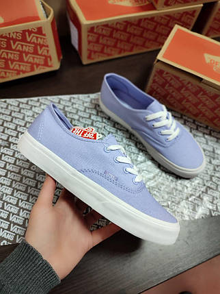 Ванси Authentic Light BLUE кеди крипери світло сині екстиль унісекс кросівки, фото 1