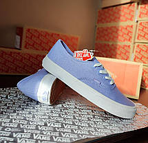 Ванси Authentic Light BLUE кеди крипери світло сині екстиль унісекс кросівки, фото 3
