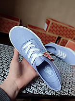 Ванси Authentic Light BLUE кеди крипери світло сині екстиль унісекс кросівки, фото 5