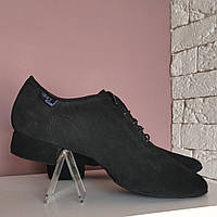 Мужские туфли для занятий бальными танцами ( стандарт) натуральный замш