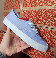 Вансы Authentic Light BLUE кеды светло синие текстиль унисекс кроссовки VANS