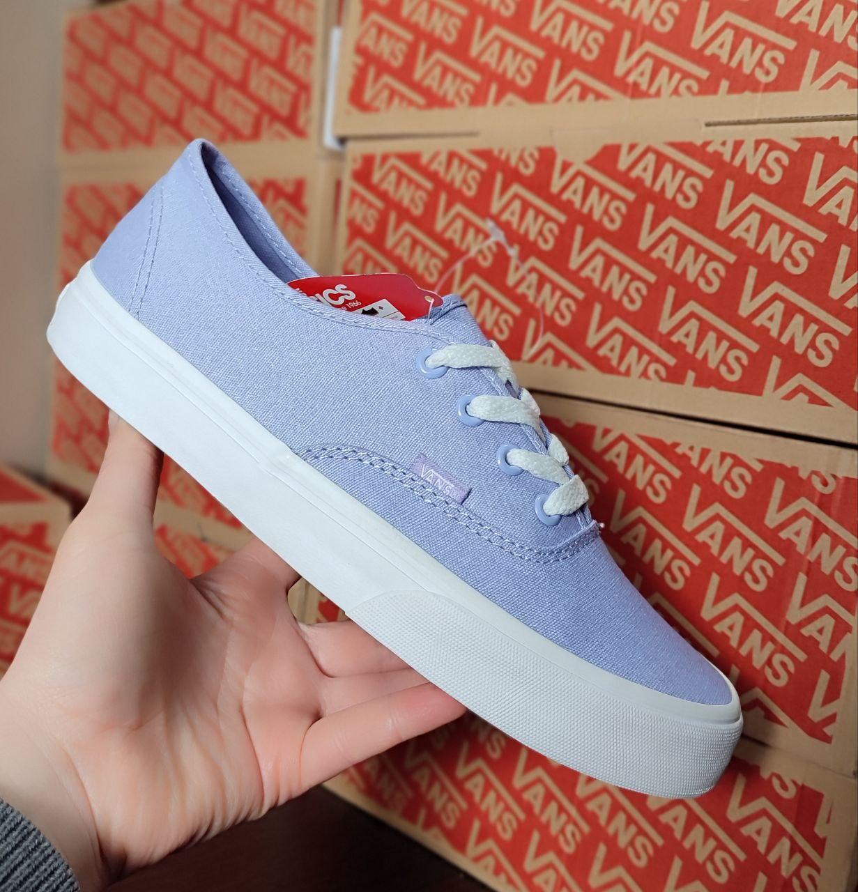 Ванси Authentic Light BLUE кеди світло сині текстиль унісекс кросівки VANS