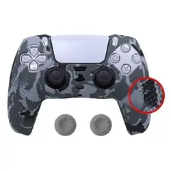 Накладки для геймпада Infinity PlayStation 5 DualSense PS5 Anti-slip Black Gray розмальовка