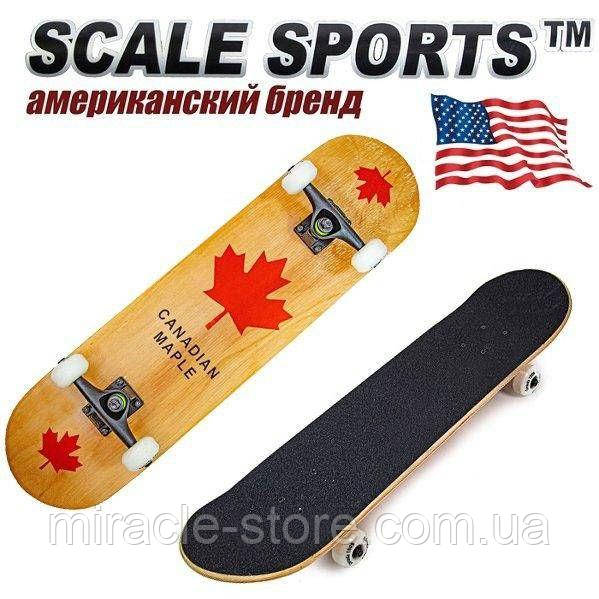 Скейт із підсвіткою 79-20 см дерево СкейтБорд від бренда Scale Sports Canada 100%