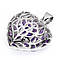 Срібний кулон серце з АМЕТИСТОМ (натуральний) срібло 925 пр., фото 3