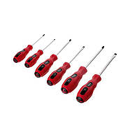 Набір викруток 6 од. (SL3*75, SL5*100, SL6*125, PH0*75, PH1*100, PH2*125), CrV, Ergo-design INTERTOOL VT-2005, фото 2