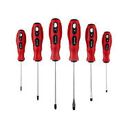 Набір викруток 6 од. (SL3*75, SL5*100, SL6*125, PH0*75, PH1*100, PH2*125), CrV, Ergo-design INTERTOOL VT-2005, фото 3