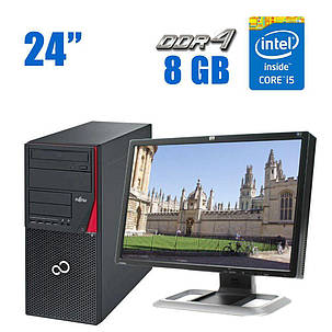 ПК+Монітор Fujitsu Esprimo P756 MT/ Core i5-6500/ 8 GB RAM/ 240 GB SSD/ HD 530 + HP LP2475w 24" 1920x1200, фото 1