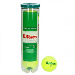 М'ячі тенісні Wilson Starter Play Green 4 шт. для великого тенісу (WRT137400)