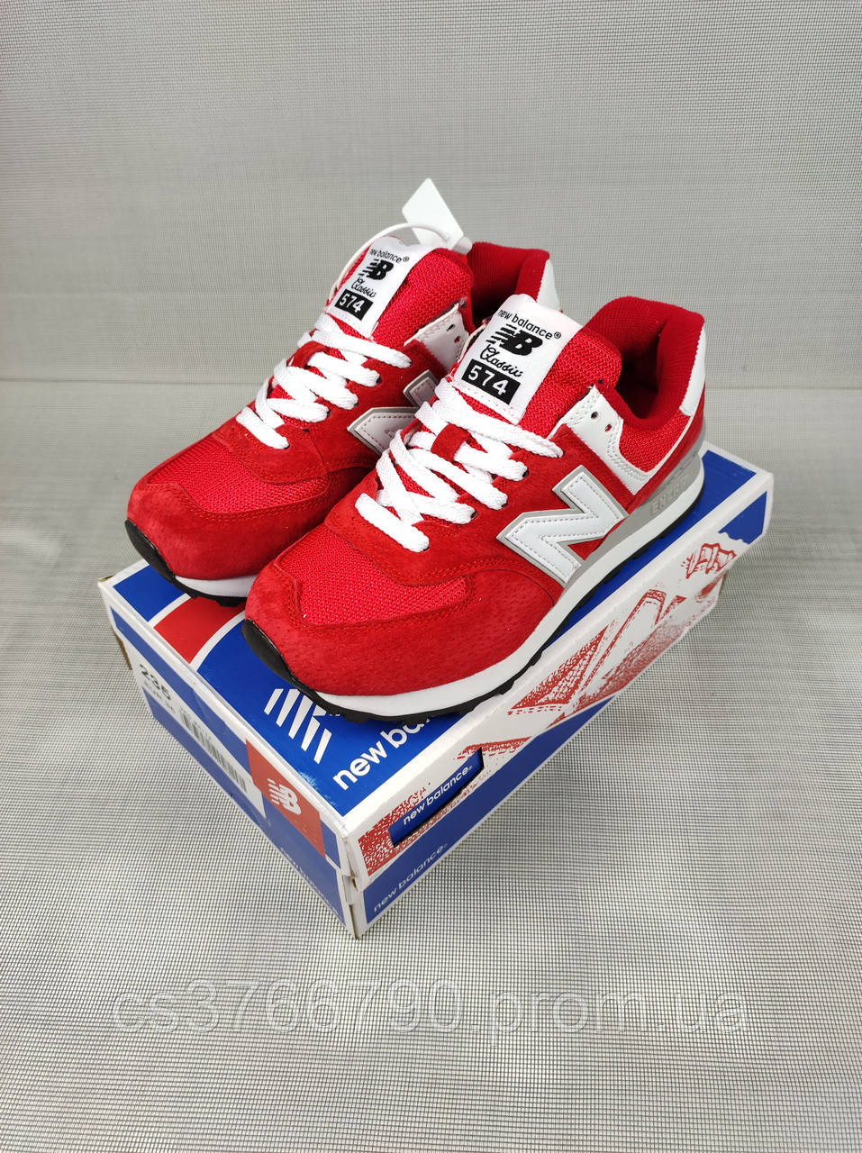 New Balance 574 Red White 36 41 ID