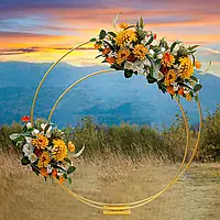 Круглая свадебная арка роза арка металлическая двойной круг арка мунгейт 180см+150см