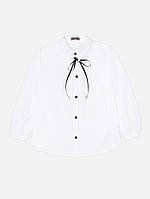 Рубашка длинный рукав для девочек цвет белый ЦБ-00224762