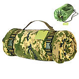 Тактичний флісовий плед 150х180см – ковдра для військових із чохлом. Колір: піксель, фото 8