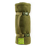 Тактичний флісовий плед 150х175см – ковдра для військових із чохлом. Колір: хакі, фото 10