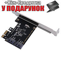 Плата розширення PCI-E в 2 порти SATA 3.0 (6 Гбіт/с)