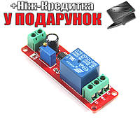 Реле задержки на включение и отключение от 0 до 10 секунд 12V NE555