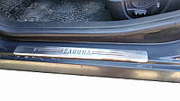 Накладки на пороги OmsaLine (4 шт, нерж.) для Renault Laguna 2001-2007 гг
