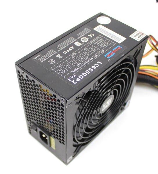НАДІЙНИЙ БЛОК Живлення LC POWER LC6550GP2 V2.2 з APFC на 550 W ATX 24+4 (+8pin) Проц +2 по 6 PIN (+8 Pin) Відео, фото 1