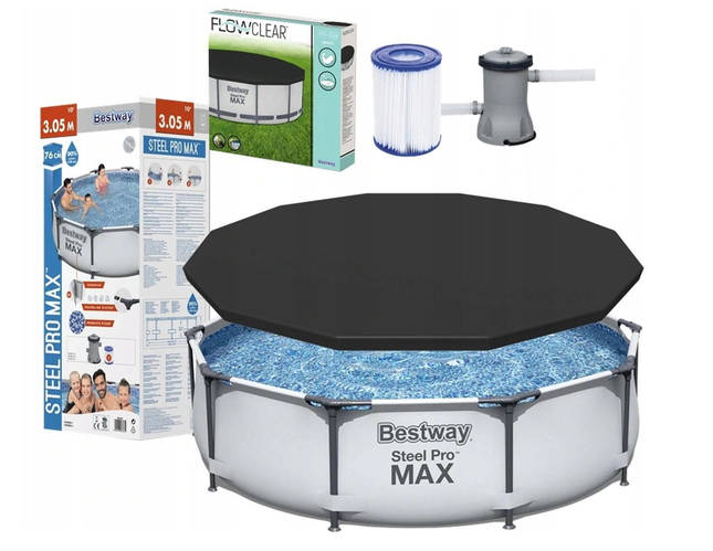 Купить Бассейн каркасный Bestway Steel Pro Max 305х76 см с фильтрующим ...